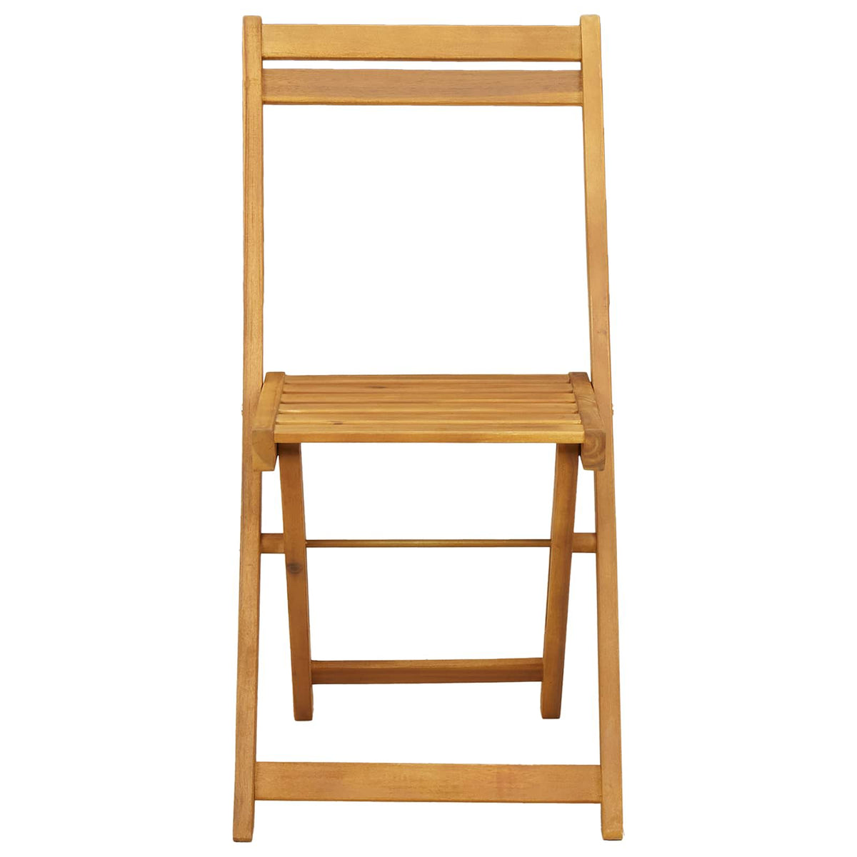 Outdoor Bistro Chairs Natural Solid Acacia Wood 4