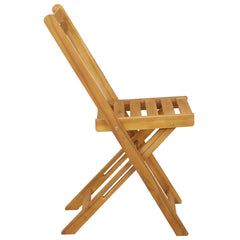 Outdoor Bistro Chairs Natural Solid Acacia Wood 4