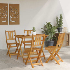 Garden Chair Solid Acacia Wood Natural 4