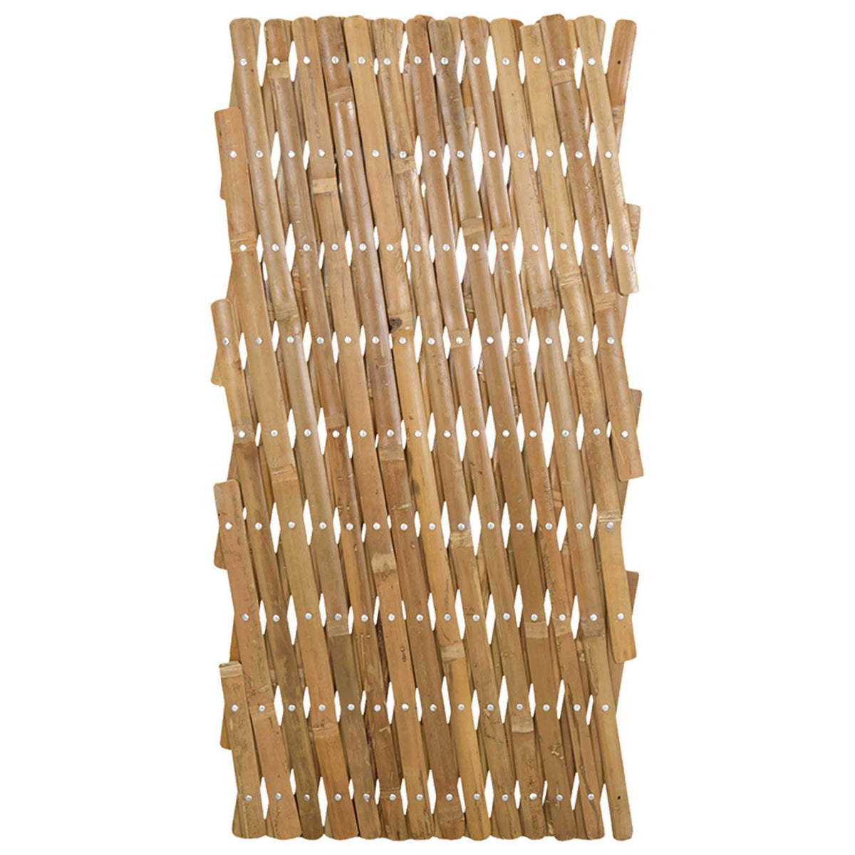 vidaXL Expandable Trellis Fence 2 pcs 300 x 59 cm Bamboo Light Brown 4