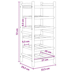 vidaXL Wine Rack Natural 32.5 x 29.5 x 72 cm Bamboo 6