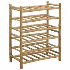 Wine Rack Bamboo Natural 6-tier (36 bottles)