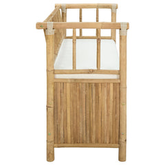 vidaXL Garden Storage Bench 110 x 47 x 80 cm Bamboo Natural 5