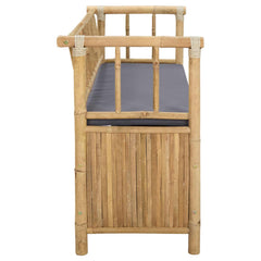 vidaXL Garden Storage Bench 110 x 47 x 80 cm Bamboo Natural 5