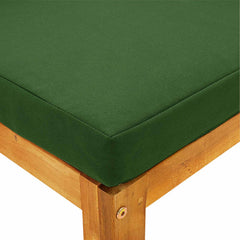 Sofa Set 7 pcs Natural Solid Acacia Wood Green 2x corner + 2x middle
