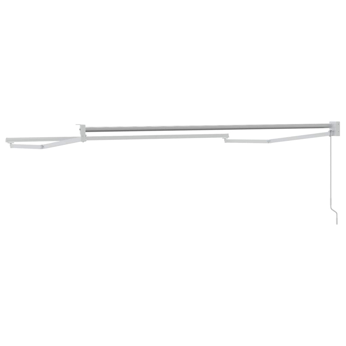 Manual Awning Frame Powder-Coated Aluminium White 3 x 2 m