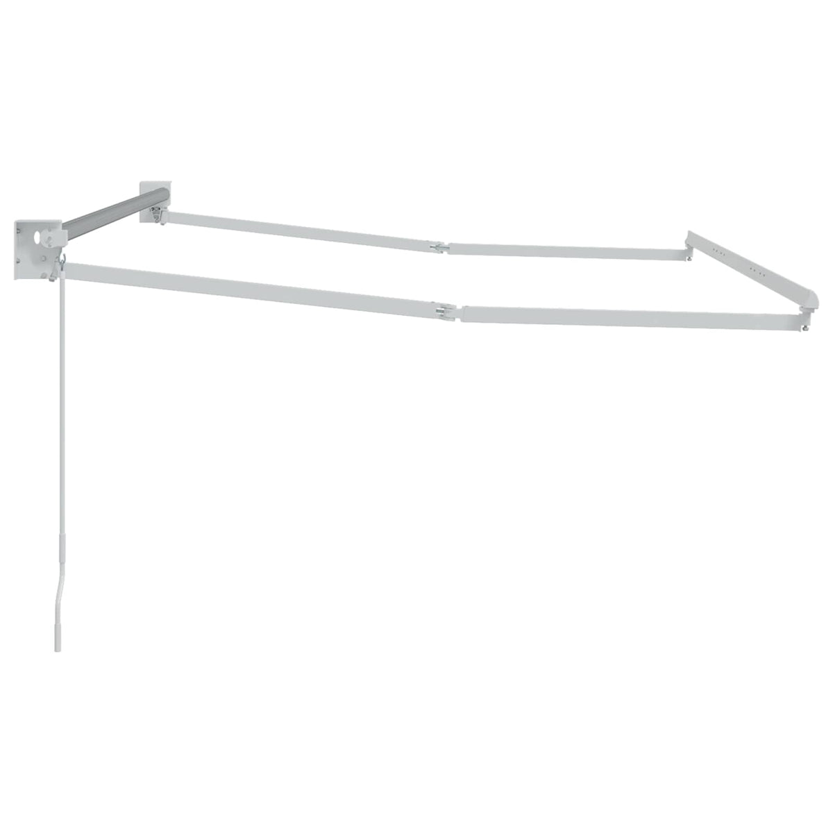 Manual Awning Frame Powder-Coated Aluminium White 3 x 2 m