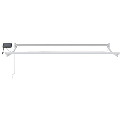 Manual Awning Frame with Solar LED White 3.5 m 2.5 m