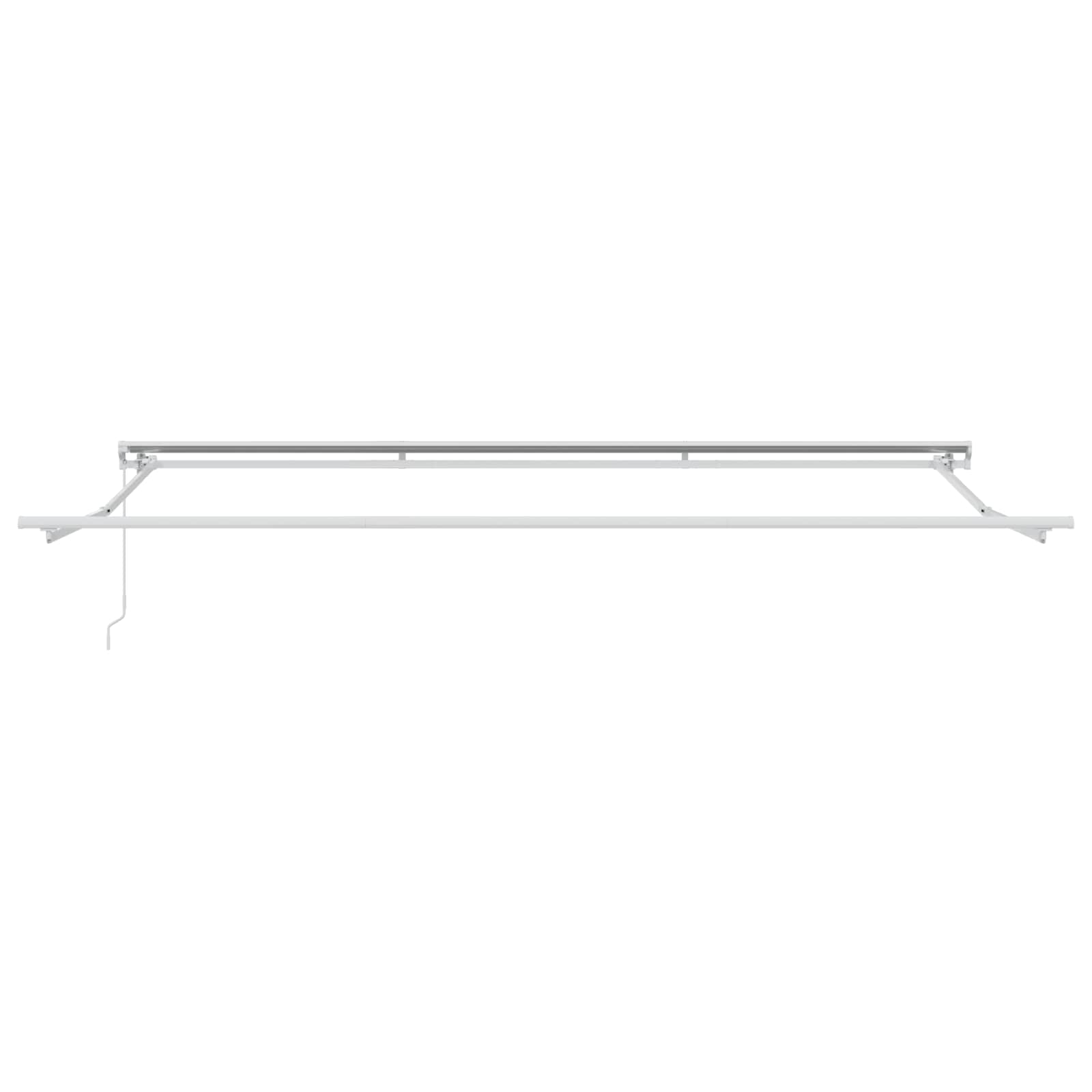 vidaXL Manual Awning Frame Adjustable White 4 x 3.5 m Steel 3