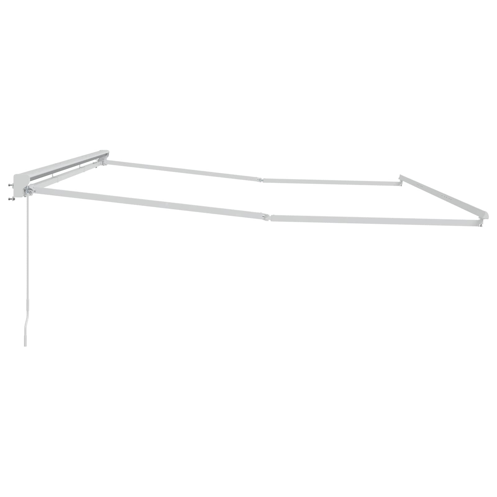 vidaXL Manual Awning Frame Adjustable White 4 x 3.5 m Steel 4