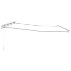vidaXL Manual Awning Frame Adjustable White 4 x 3.5 m Steel 4