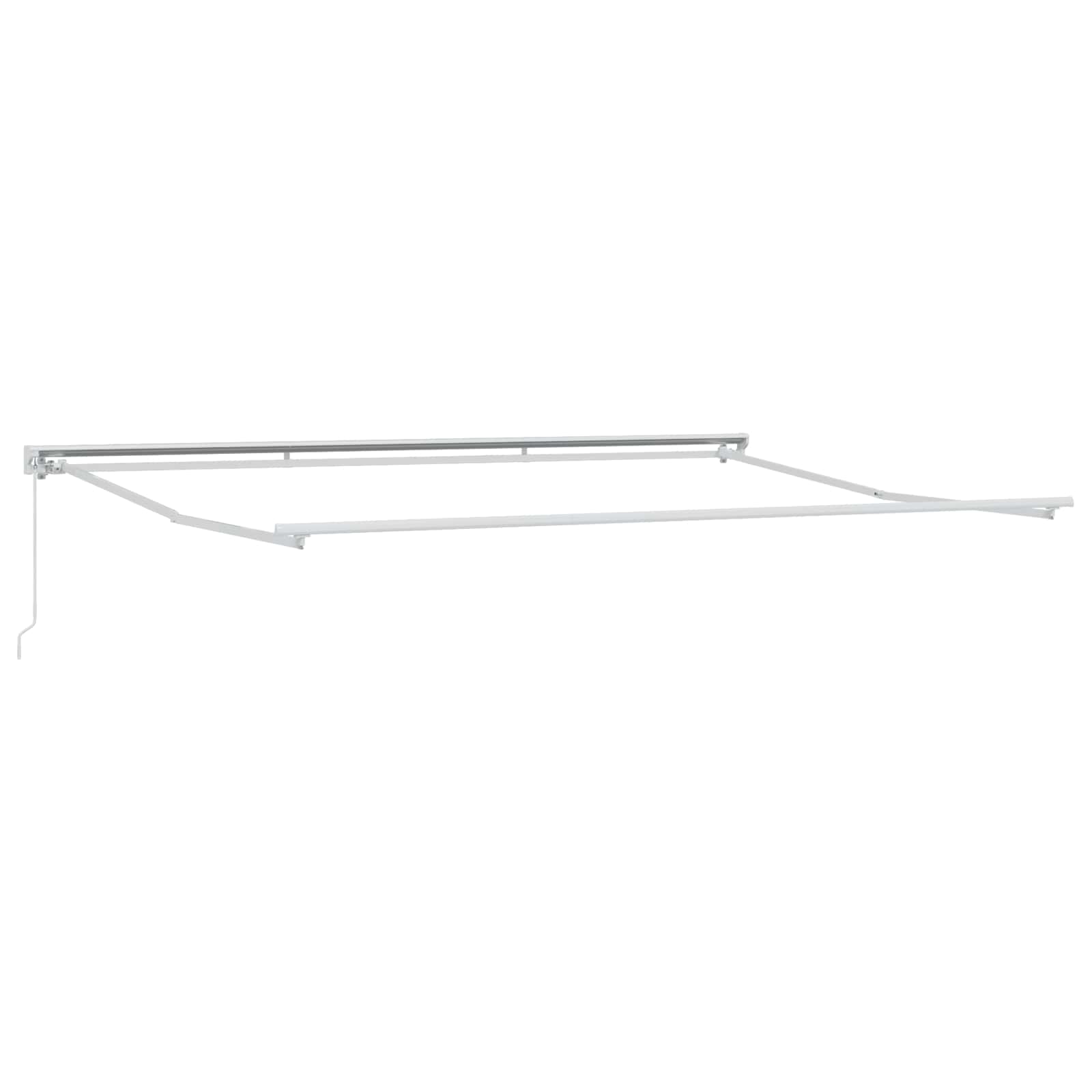 vidaXL Manual Awning Frame Adjustable White 4.5 x 3 m Steel 2
