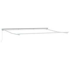 vidaXL Manual Awning Frame Adjustable White 5 x 3 m Steel 2
