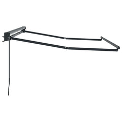 vidaXL Manual Awning Frame Adjustable Anthracite 3 x 2 m Steel 4