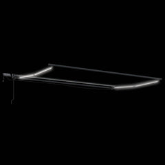 Manual Awning Frame with Solar LED Anthracite 4 m 2 m