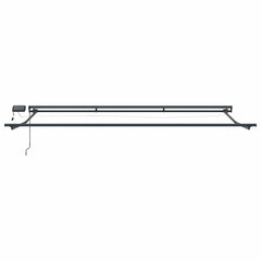 Manual Awning Frame with Solar LED Anthracite 4 m 2 m