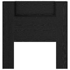 vidaXL Storage Headboard with LED Black Oak Engineered Wood 6
