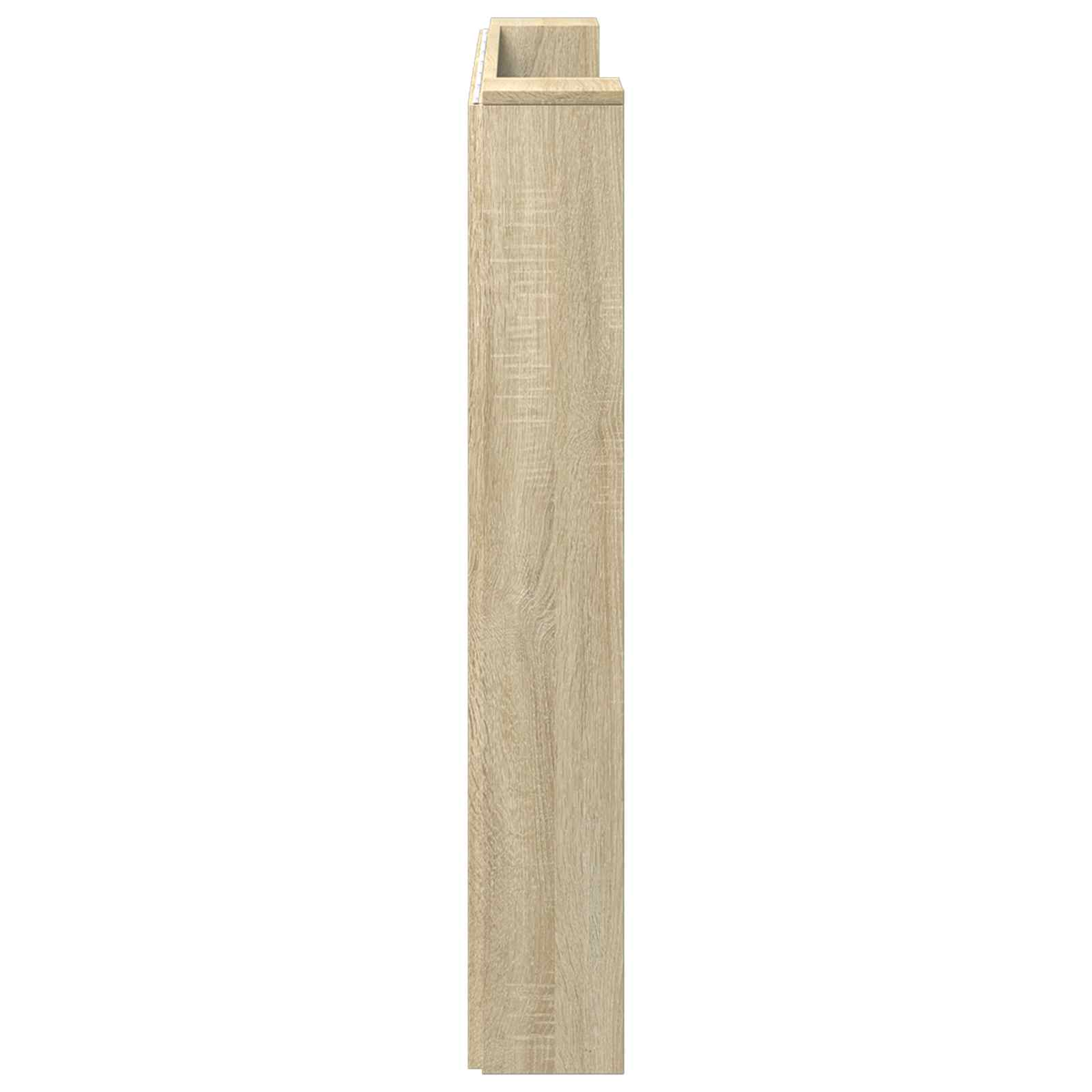 vidaXL Storage Headboard with LED Sonoma Oak Engineered Wood 6