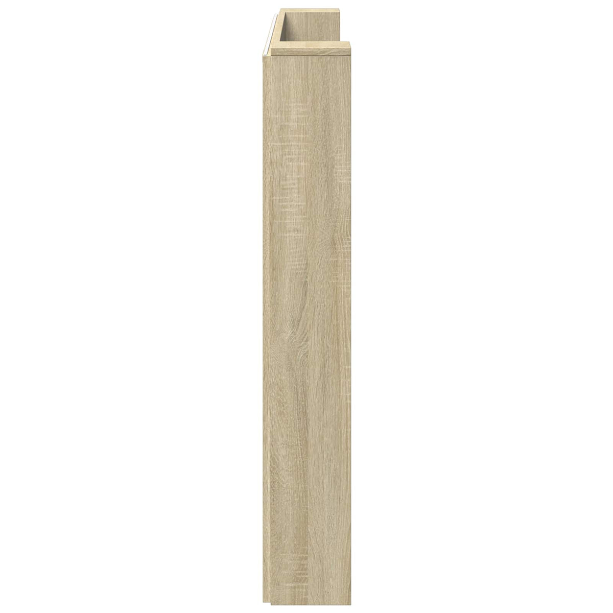 Storage Headboard with LED Engineered Wood 160 cm Sonoma oak