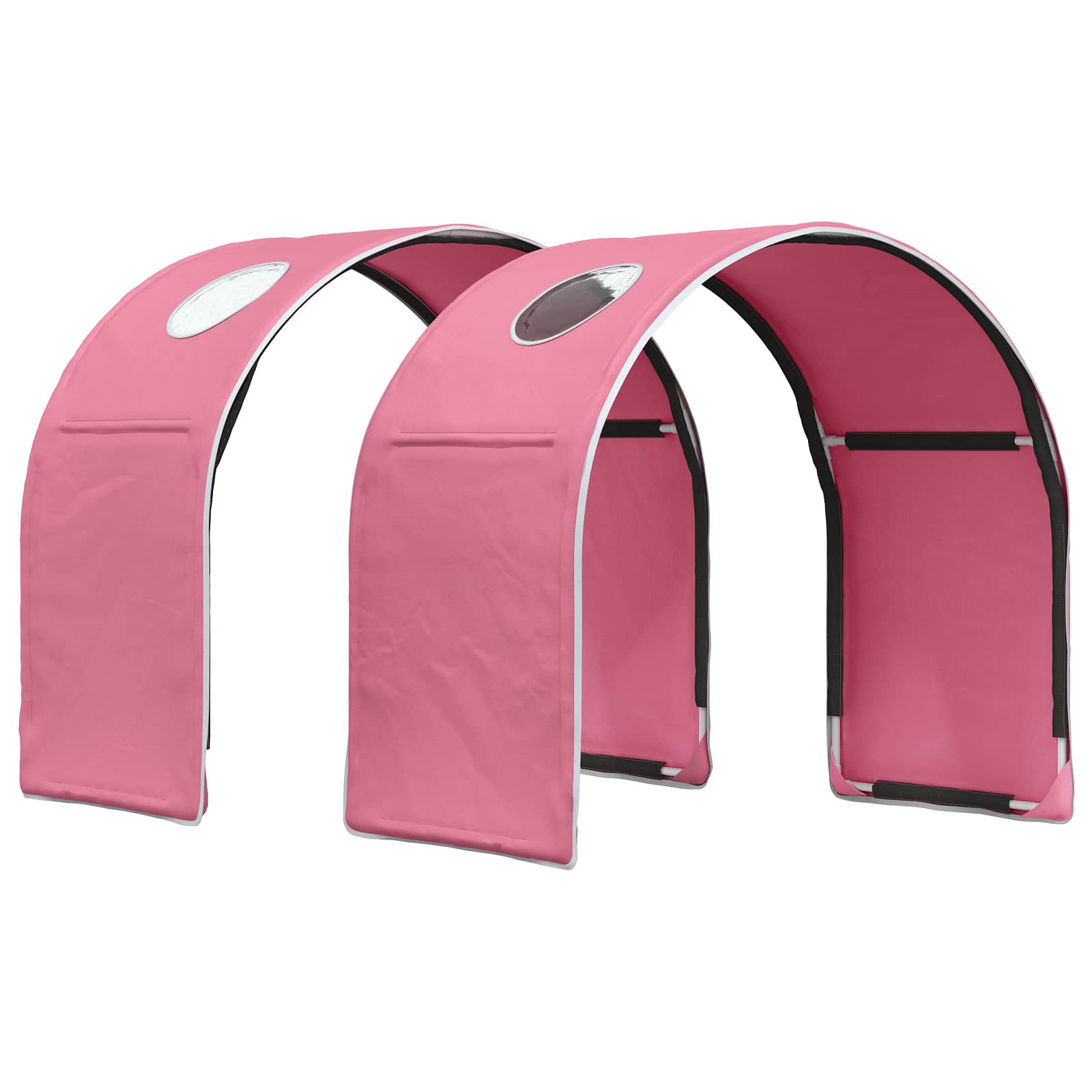 vidaXL Bed Tunnel for Kids Loft Bed 2 pcs Pink Polyester 1