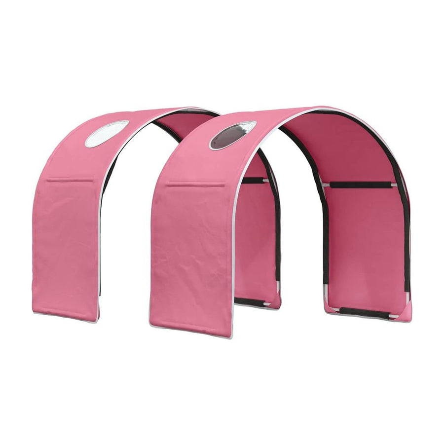 Bed Tunnel for Kids Loft Bed 2 pcs Pink Polyester