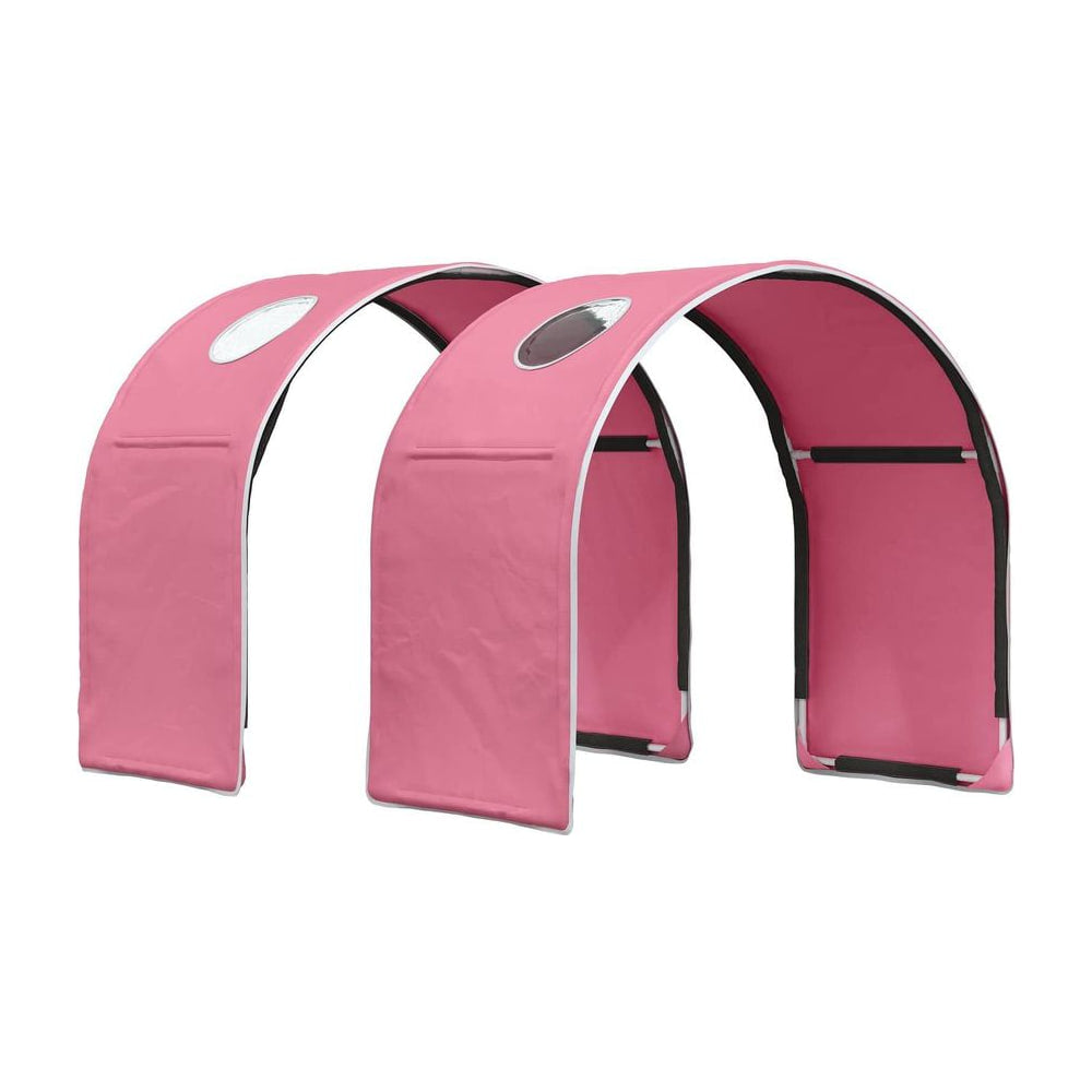 Bed Tunnel for Kids Loft Bed 2 pcs Pink Polyester