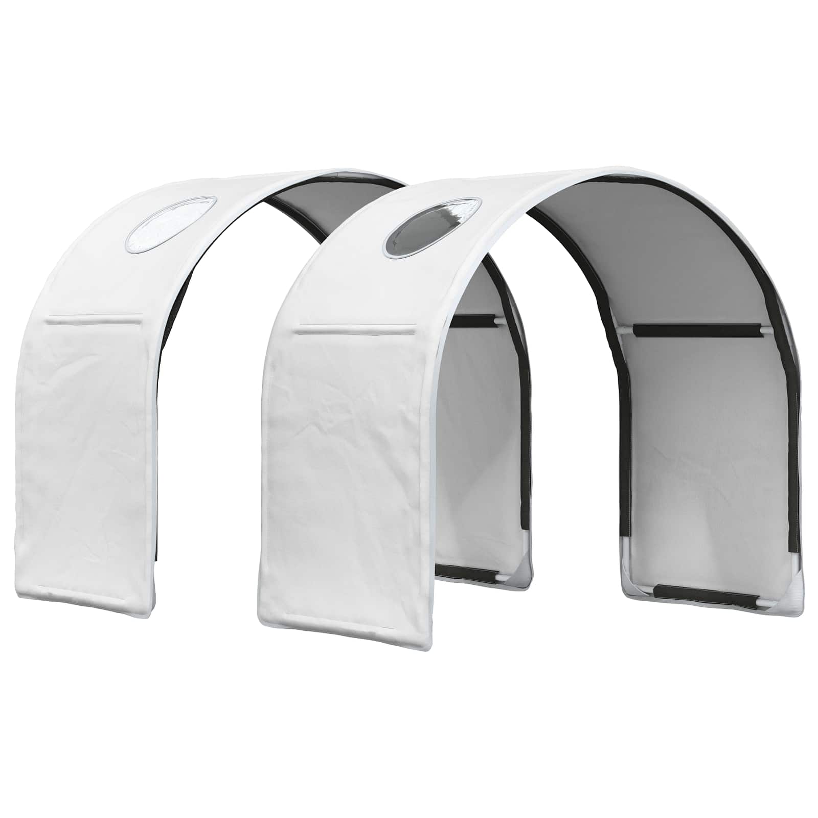 vidaXL Bed Tunnel for Kids Loft Bed 2 pcs White Polyester 4