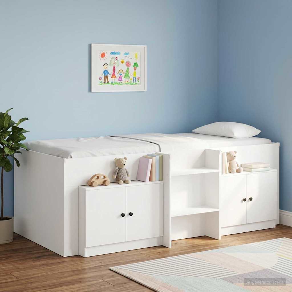 vidaXL Storage Cabinet for Loft Bed 2 pcs White 66 x 35 x 48 cm 1