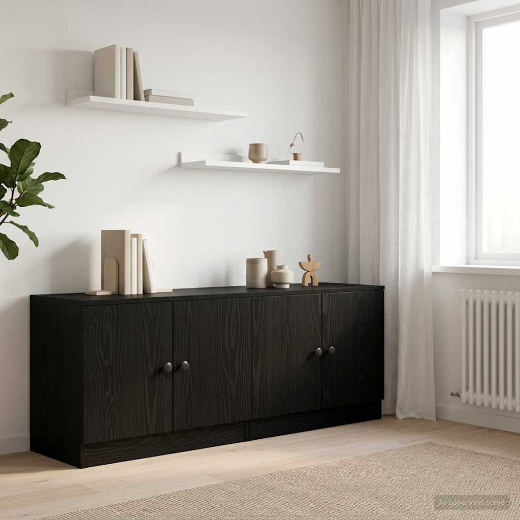 vidaXL Storage Cabinet for Loft Bed 2 pcs Black Oak 66 x 35 x 48 cm 1
