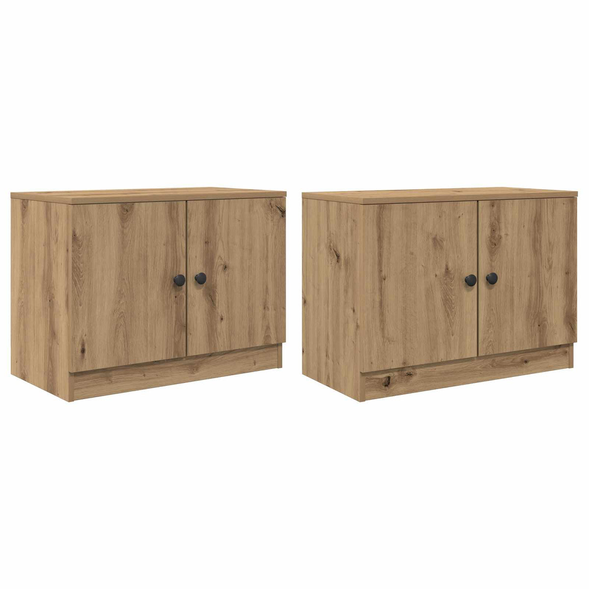 vidaXL Storage Cabinet for Loft Bed 2 pcs Artisan Oak 66 x 35 x 48 cm 4