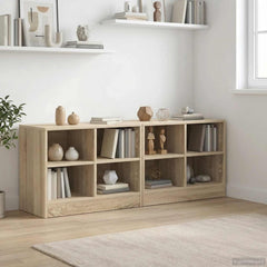 Bed Cabinet 2 pcs 66 x 33 x 48 cm Engineered Wood Sonoma oak