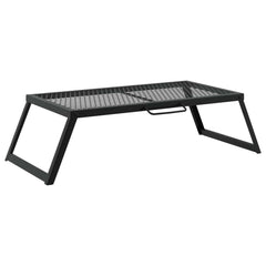 vidaXL Foldable Camping Grill 58 x 31 x 2 cm Alloy Steel Black 6