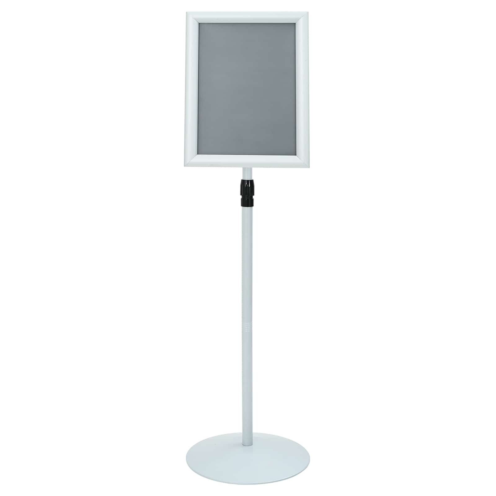 vidaXL Pedestal Poster Stand Silver 33 x 33 x 126 cm PVC and Steel 4