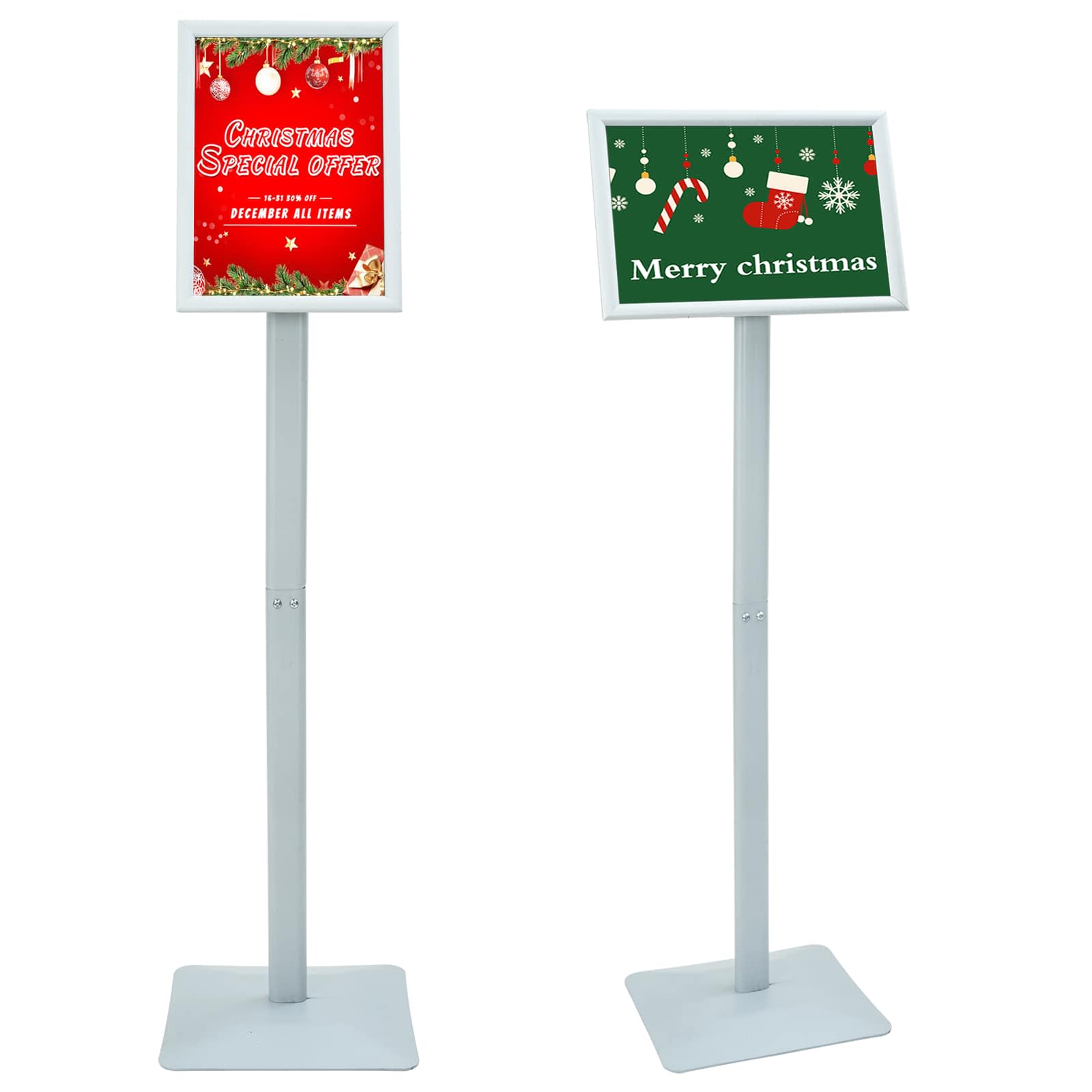 vidaXL Pedestal Poster Stand Silver 32 x 27 x 119 cm Cast Iron 3