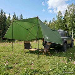 Car Tent 350 x 250 cm Polyester and Steel Green 305 cm 205 cm