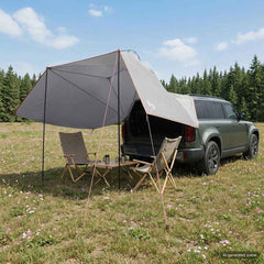 Car Tent 350 x 250 cm Polyester and Steel Grey and orange 350 cm 250 cm