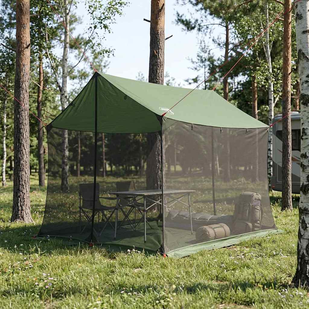 vidaXL Camping Tarp with Mesh Walls 270 x 210 x 210 cm Green 1