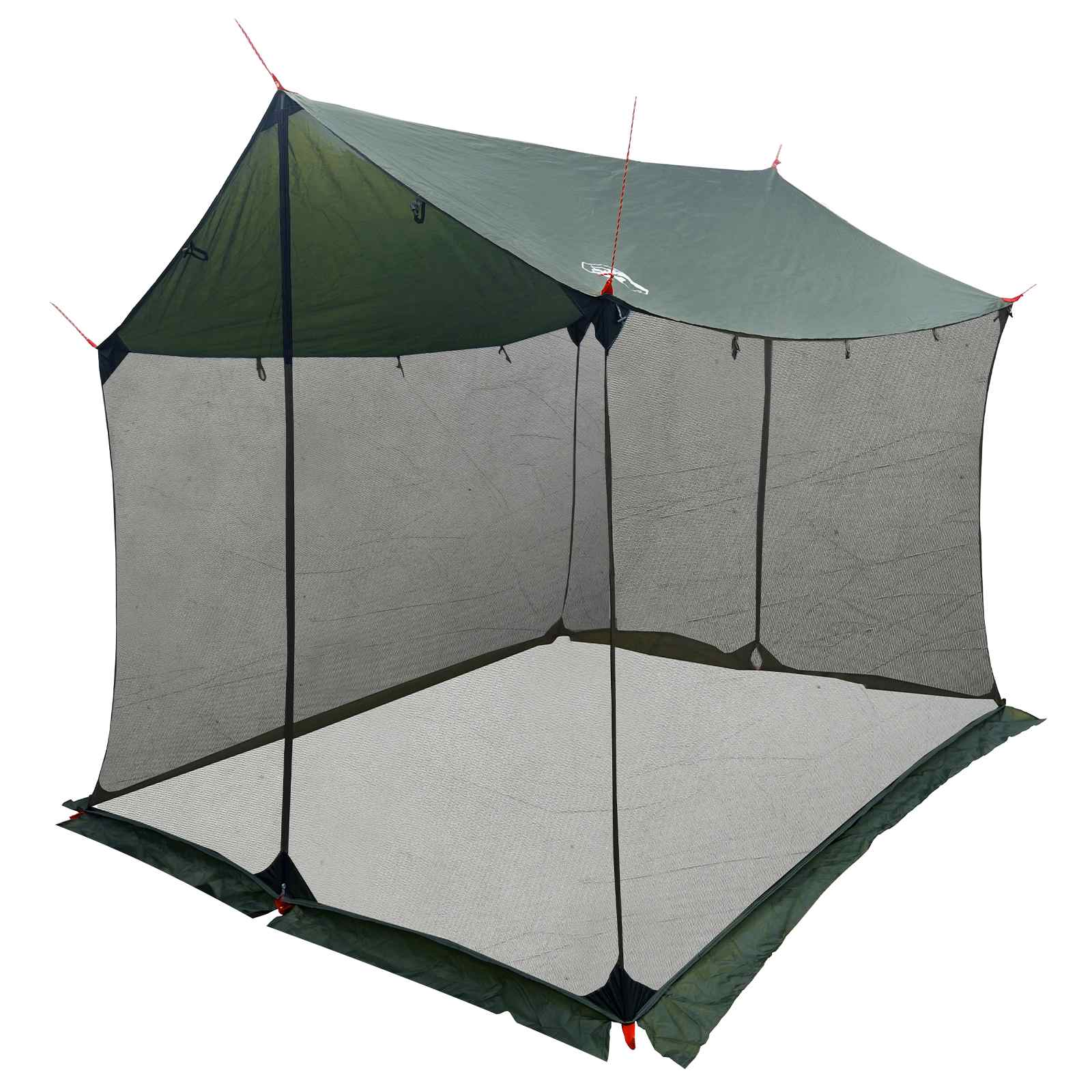 vidaXL Camping Tarp with Mesh Walls 270 x 210 x 210 cm Army Green 2
