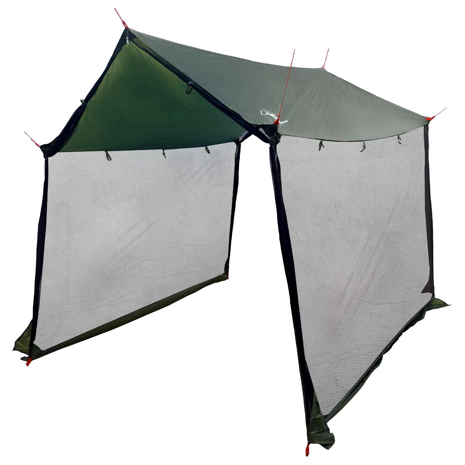 vidaXL Camping Tarp with Mesh Walls 270 x 210 x 210 cm Army Green 3