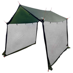 vidaXL Camping Tarp with Mesh Walls 270 x 210 x 210 cm Army Green 3