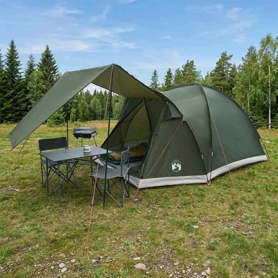 Cabin Tent Polyester and Steel Army green 4-person