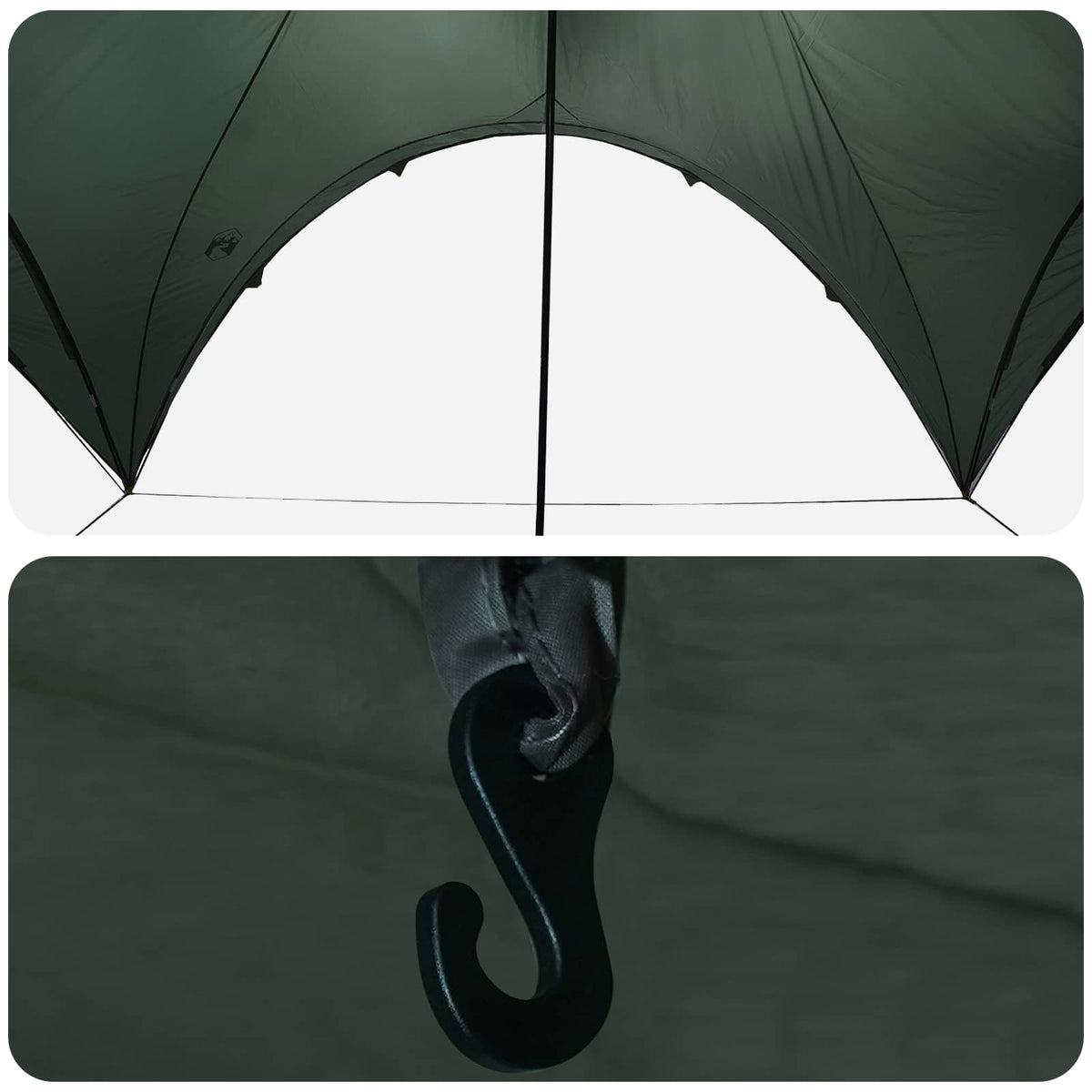 Party Tent 500 x 500 x 352 cm Polyester and Steel Army green