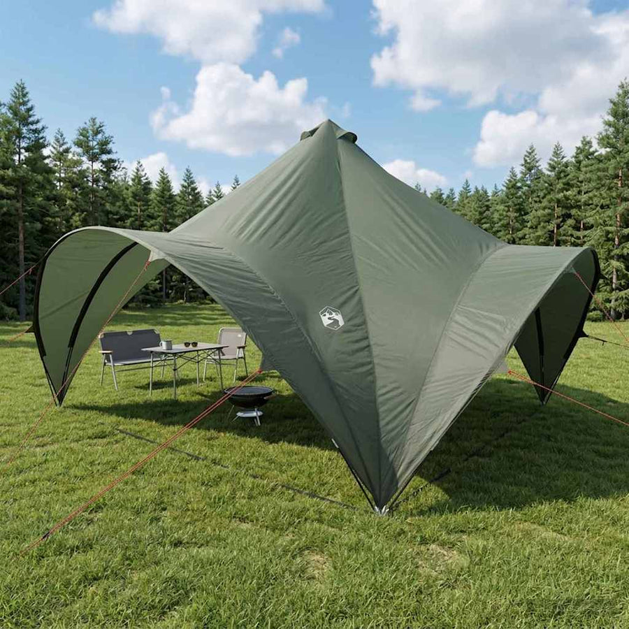 Party Tent 400 x 400 x 322 cm Polyester and Steel Army green