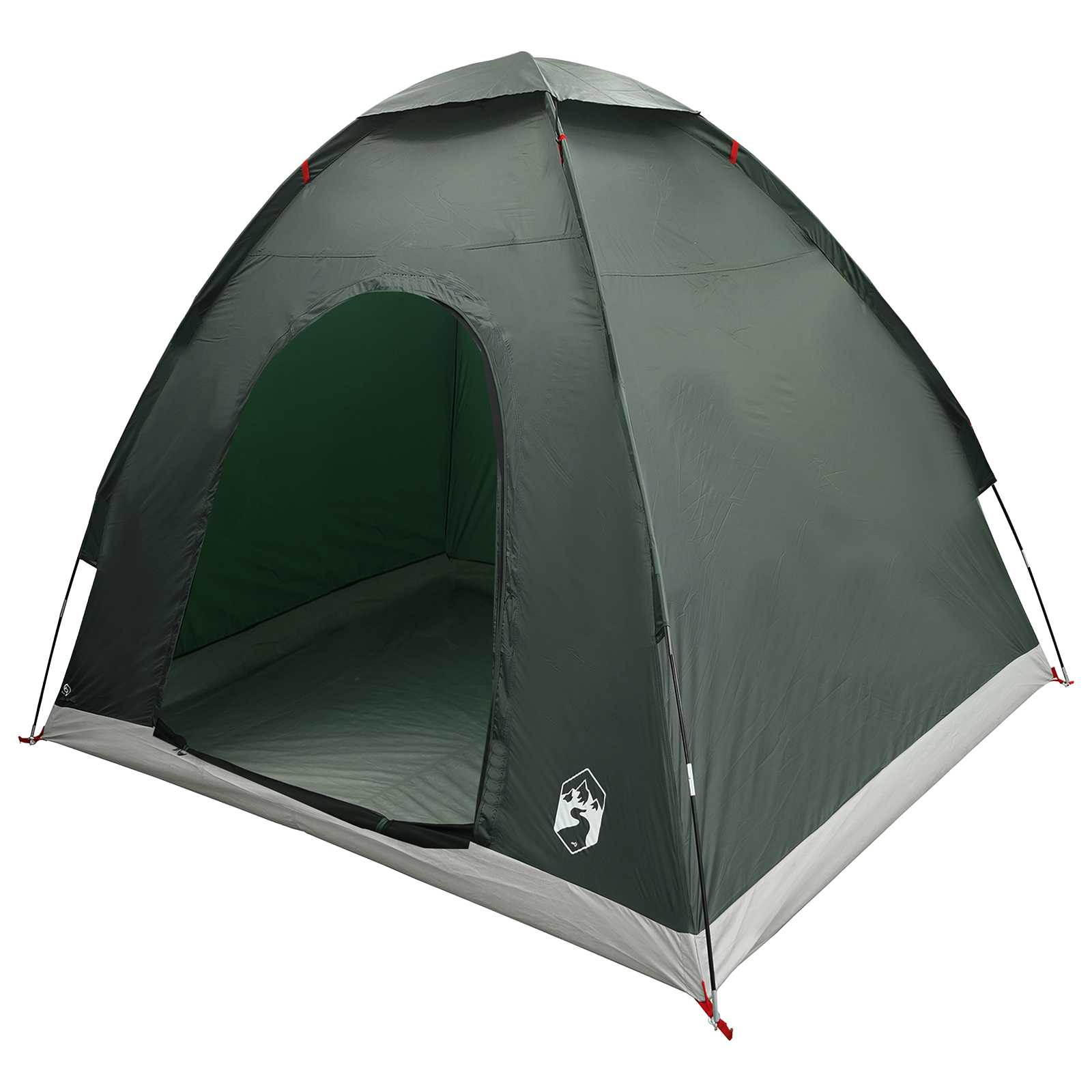 vidaXL Camping Tent 2-Person Army Green 185T Polyester with PU coating 2