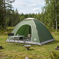 vidaXL Camping Tent 185T Polyester with PU coating