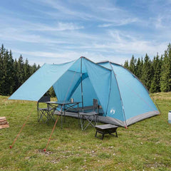 Camping Tent Polyester and Steel Blue 4-person