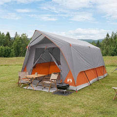 Tunnel Tent Polyester and Steel Grey and orange 6-person