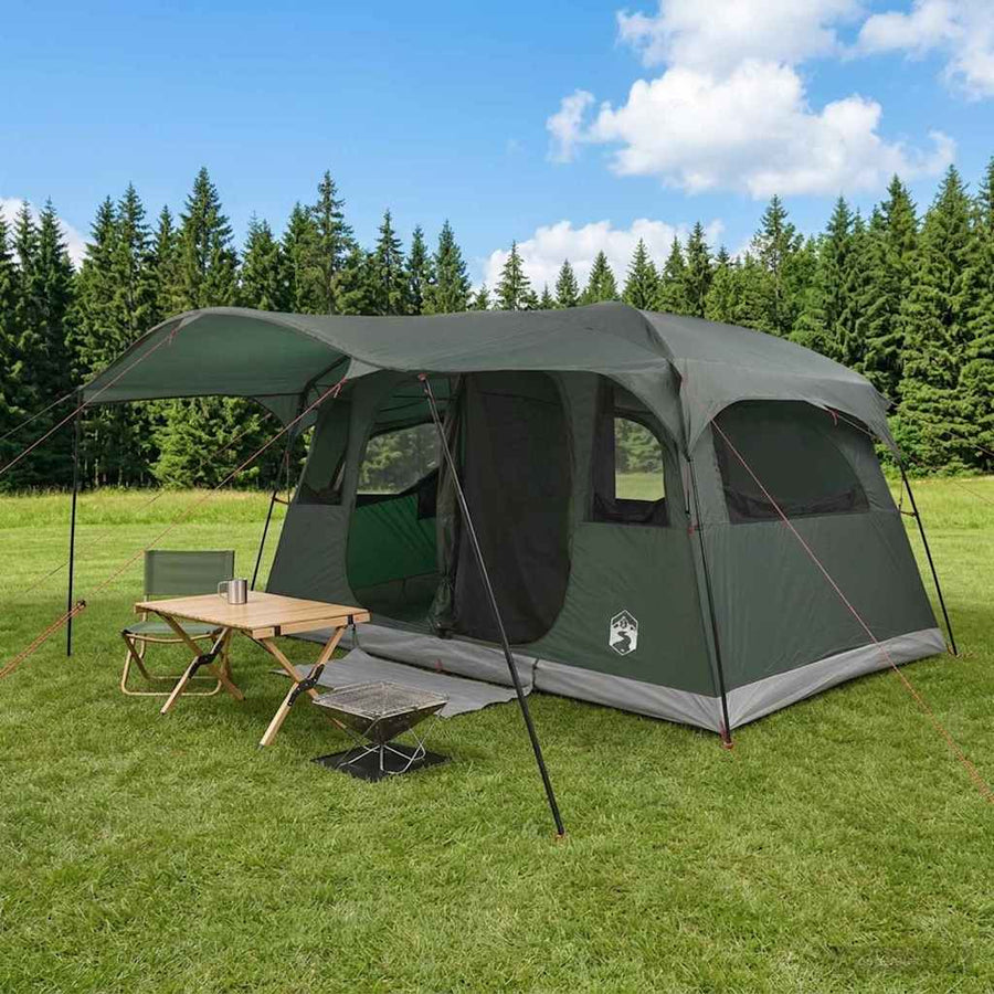 Tunnel Tent Polyester and Steel Army green 6-person