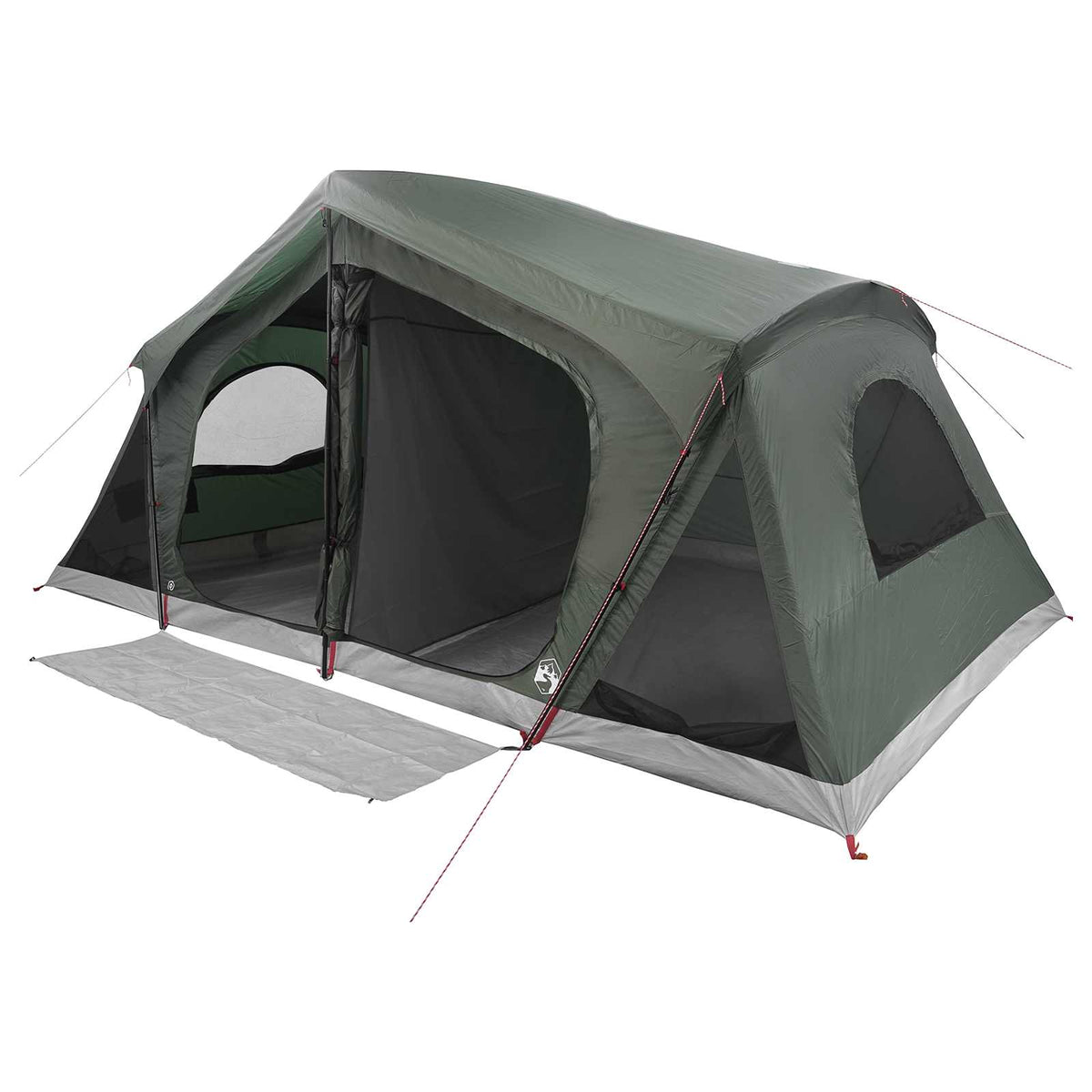 Cabin Tent 10-Person Polyester and Steel Army green