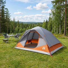 Instant Tent 305 x 215 x 140 cm Polyester and Steel Grey and orange